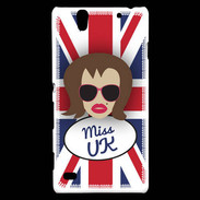 Coque Sony Xperia C4 Miss UK Chatain