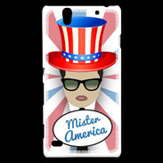 Coque Sony Xperia C4 Mister América Brun