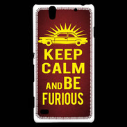 Coque Sony Xperia C4 Keep Calm and Be Furious Rouge