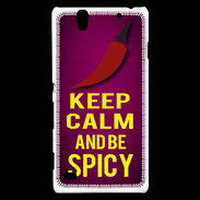 Coque Sony Xperia C4 Keep Calm and Be Spicy Rose