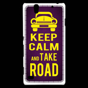 Coque Sony Xperia C4 Keep Calm and Take o road 2 Violet