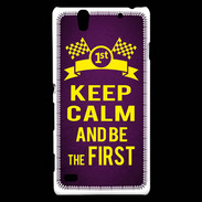 Coque Sony Xperia C4 Keep Calm and Be the First Violet