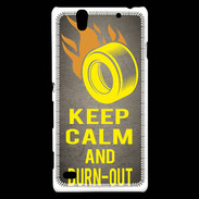 Coque Sony Xperia C4 Keep Calm and Burn Out Gris