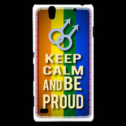 Coque Sony Xperia C4 Keep Calm and Be Proud mens Gay