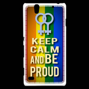 Coque Sony Xperia C4 Keep Calm and Be proud Women Gay