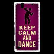 Coque Sony Xperia C4 Keep Calm and Dance Rose