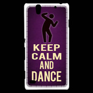 Coque Sony Xperia C4 Keep Calm and Dance Violet