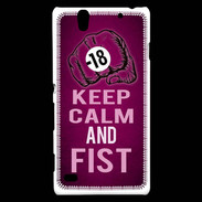 Coque Sony Xperia C4 Keep Calm and Fist Rose