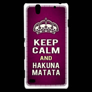 Coque Sony Xperia C4 Keep Calm and Hakuna Matata rose