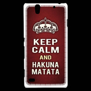 Coque Sony Xperia C4 Keep Calm and Hakuna Matata Rouge