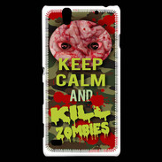 Coque Sony Xperia C4 Keep Calm and Kill Zombies camouflage