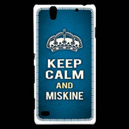 Coque Sony Xperia C4 Keep Calm and Miskine Bleu