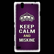 Coque Sony Xperia C4 Keep Calm and Miskine Violet
