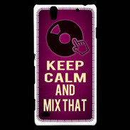 Coque Sony Xperia C4 Keep Calm and Mix That Rose