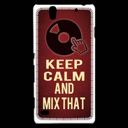 Coque Sony Xperia C4 Keep Calm and Mix That Rouge