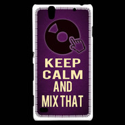Coque Sony Xperia C4 Keep Calm and Mix That Violet