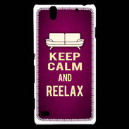 Coque Sony Xperia C4 Keep Calm and Reelax Rose
