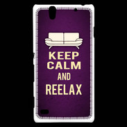 Coque Sony Xperia C4 Keep Calm and Reelax Violet