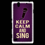 Coque Sony Xperia C4 Keep Calm and Sing Violet