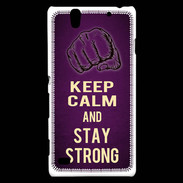 Coque Sony Xperia C4 Keep Calm and Stay strong Violet