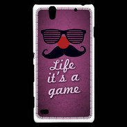 Coque Sony Xperia C4 Life It's a game Rose ZG