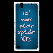 Coque Sony Xperia C4 LOL MDR bleu ZG