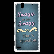 Coque Sony Xperia C4 Swag or Not bleu ZG