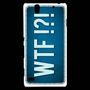 Coque Sony Xperia C4 WTF bleu ZG