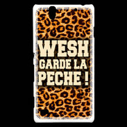 Coque Sony Xperia C4 Wesh garde la pèche Léopard
