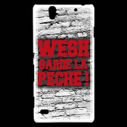 Coque Sony Xperia C4 Wesh garde la pèche Rouge