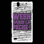 Coque Sony Xperia C4 Wesh garde la pèche Violet