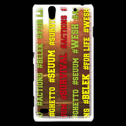 Coque Sony Xperia C4 Wesh Vert Jaune Sun