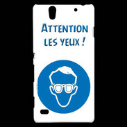 Coque Sony Xperia C4 Attention les yeux PR