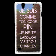 Coque Sony Xperia C4 Code pin rose ZG