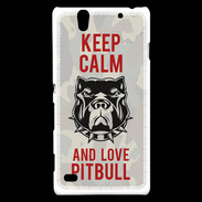 Coque Sony Xperia C4 Keep calm pitbull 2 ZG