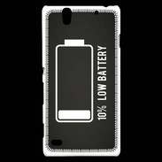 Coque Sony Xperia C4 Low Battery noir ZG