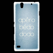 Coque Sony Xperia C4 Apéro bédo dodo bleu ZG