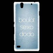 Coque Sony Xperia C4 Boulot Sexo Dodo Bleu ZG