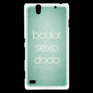 Coque Sony Xperia C4 Boulot Sexo Dodo Vert ZG