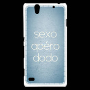 Coque Sony Xperia C4 Sexo Apéro Dodo Bleu ZG