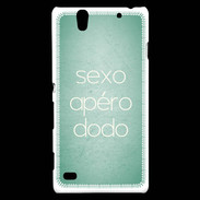 Coque Sony Xperia C4 Sexo Apéro Dodo vert ZG