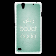 Coque Sony Xperia C4 Vélo Boulot Dodo Vert ZG
