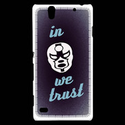 Coque Sony Xperia C4 In Catch We trust Bleu ZG