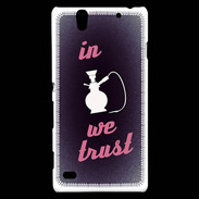 Coque Sony Xperia C4 In Chicha We trust Rouge ZG