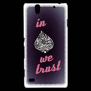 Coque Sony Xperia C4 In Islam We trust Rouge ZG