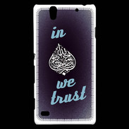 Coque Sony Xperia C4 In Islam We trust Bleu ZG