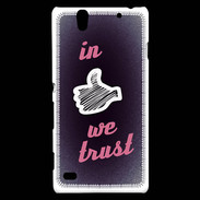 Coque Sony Xperia C4 In Like We trust Rouge ZG