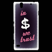 Coque Sony Xperia C4 In Money We trust Rouge ZG