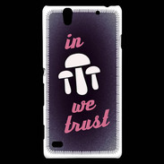Coque Sony Xperia C4 In Mushrooms We trust Rouge ZG
