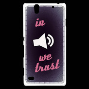Coque Sony Xperia C4 In Music We trust Rouge ZG